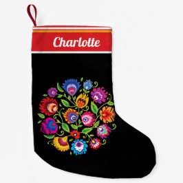 Meia De Natal Pequena Composição redonda do folclore polonês de duas fac