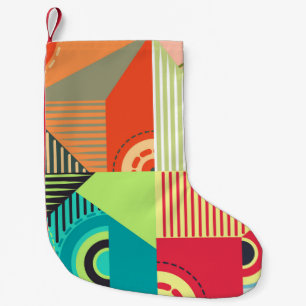 Meia De Natal Pequena Conjunto de Ornamentos: Elementos de Design de Fun