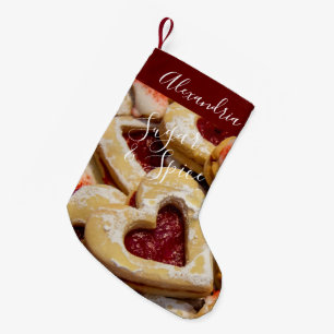 Meia De Natal Pequena Cookie Sugar & Spice Girly Red Photo