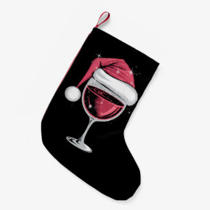 Meia De Natal Pequena Copo de Vinho Tinto Natal Natal Divertido Xmas