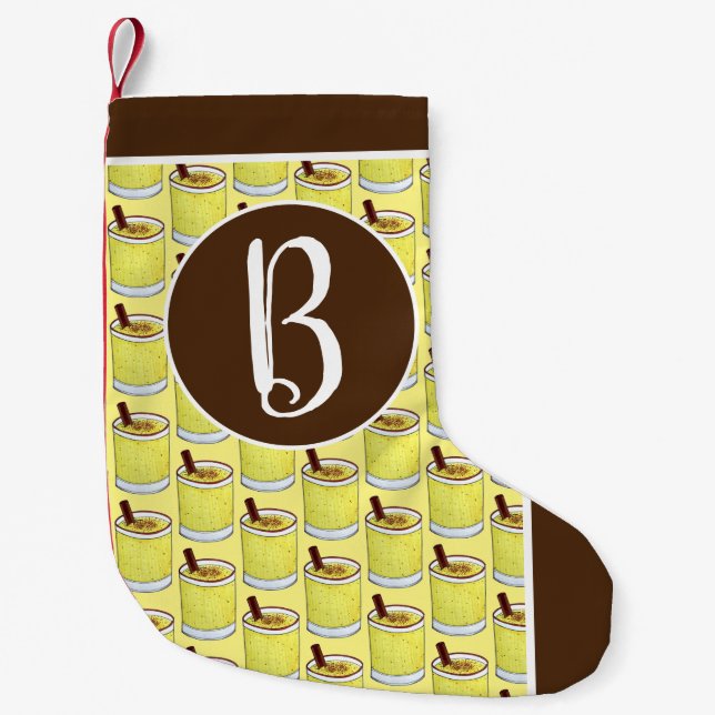 Meia De Natal Pequena Coquito Puerto Rican Eggnog Rum Bebida de Natal (Frente)