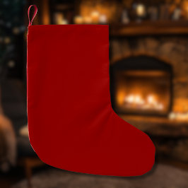 Meia De Natal Pequena Cor Sólido Vermelho Crimson | Clássico | Elegante