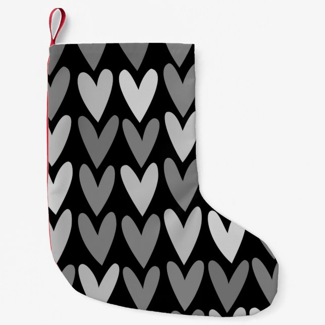 Meia De Natal Pequena Corações 4 (Frente)