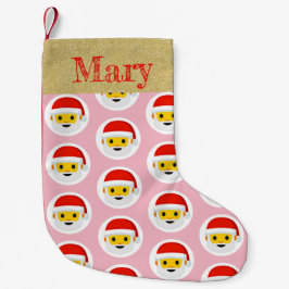 Meia De Natal Pequena Costume cor-de-rosa do Natal de Emoji