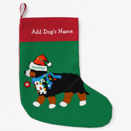 Meia De Natal Pequena Costume de Cachorro de Montanha Bernese no Natal
