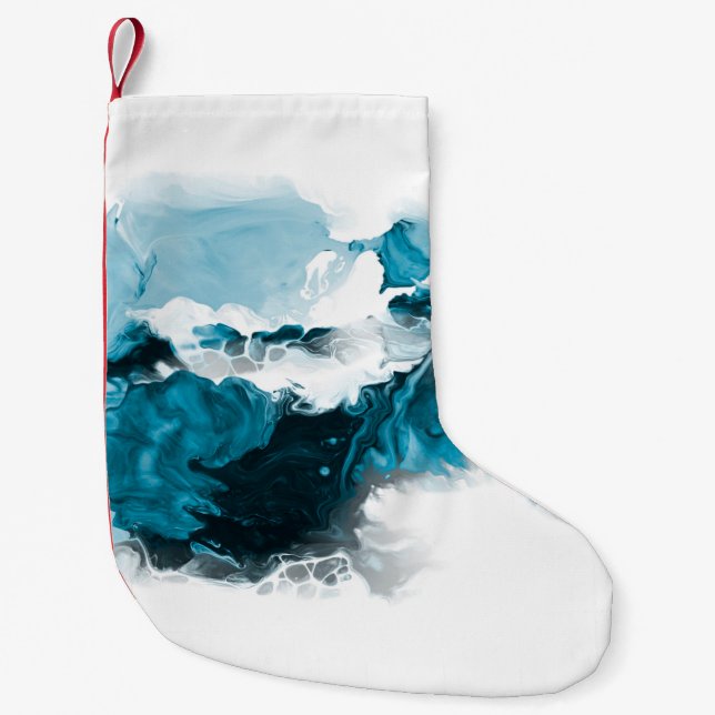 Meia De Natal Pequena Creative abstract hand painted background, wallpap (Frente)
