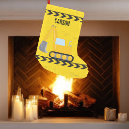 Meia De Natal Pequena Crianças Construtoras de Veículos Personalizados B