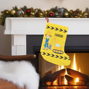 Meia De Natal Pequena Crianças de Construção Personalizadas