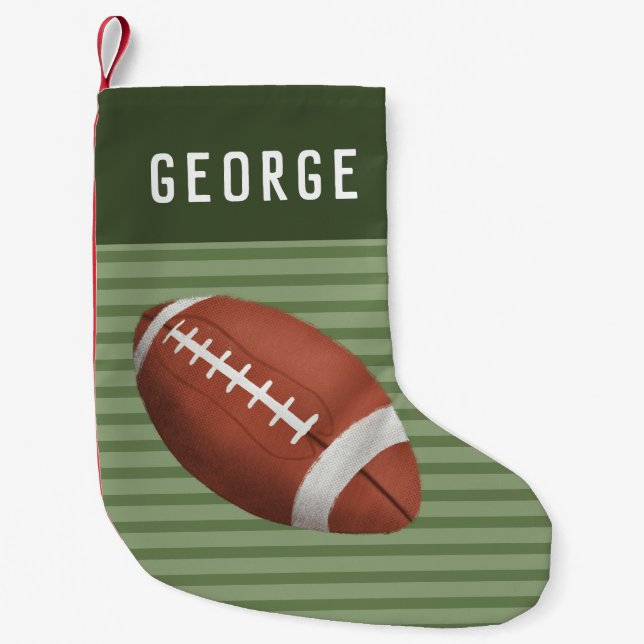 Meia De Natal Pequena Crianças modernas de futebol americano (Frente)