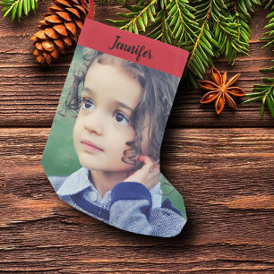 Meia De Natal Pequena Criar seu próprio Natal completo pessoal da foto
