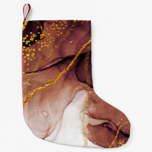 Meia De Natal Pequena Criatividade única. Arte &Dourada. Inspirado pelo 