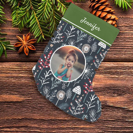 Meia De Natal Pequena Crie seu próprio monograma fotográfico