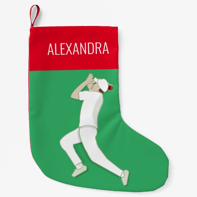 Meia De Natal Pequena Críquete (Frente)