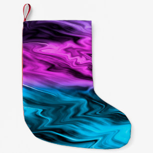 Meia De Natal Pequena Crítico em vanguarda e azul