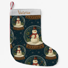 Meia De Natal Pequena Cute Christmas Snowman Stocking