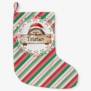 Meia De Natal Pequena Cute Hedgehog Kids