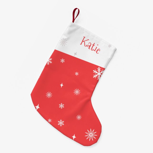 Meia De Natal Pequena Cute personalizado (Frente (Pendurada))