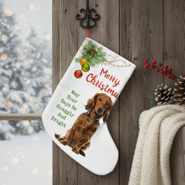 Meia De Natal Pequena Dachshund De Amor De Longa Duração