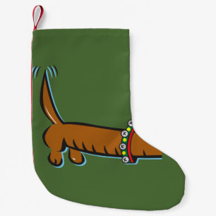 Meia De Natal Pequena Dachshund Natal