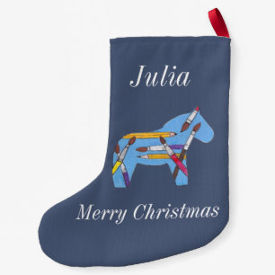 Meia De Natal Pequena Dala Horse do Artista