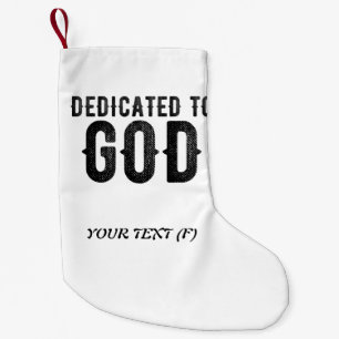 MEIA DE NATAL PEQUENA DEDICADO A DEUS TEXTO NEGRO LEGAL PERSONALIZÁVEL