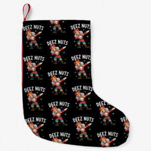 Meia De Natal Pequena Deez Nuts Quebra-Nozes Nozes Natal Engraçado