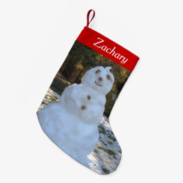 Meia De Natal Pequena Deixais lhe para nevar meias personalizadas do
