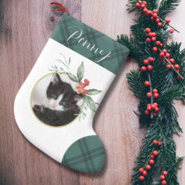 Meia De Natal Pequena Delicate Watercolor Floral Natal