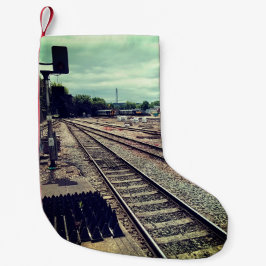 Meia De Natal Pequena Depósito de comboios