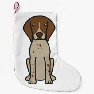 Meia De Natal Pequena Desenhos animados alemães do cão do ponteiro de