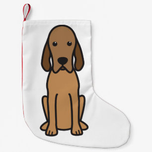 Meia De Natal Pequena Desenhos animados do cão do Coonhound de Redbone