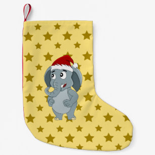 Meia De Natal Pequena Desenhos animados do elefante do Natal