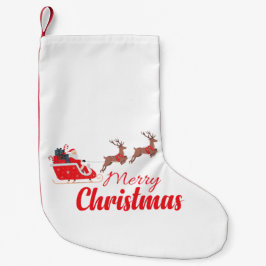 Meia De Natal Pequena Design de Natal e renas