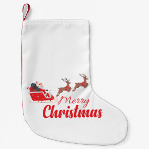 Meia De Natal Pequena Design de Natal e renas
