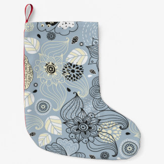 Meia De Natal Pequena Design de outono Floral