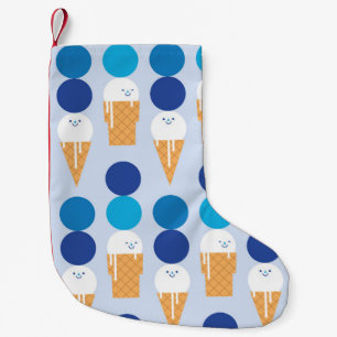 Meia De Natal Pequena Design de padrão sem costura de sorvete bonitinho.