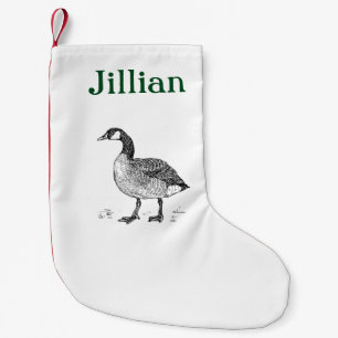Meia De Natal Pequena Design do ganso do esboço da tinta