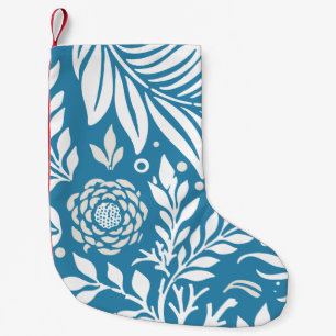 Meia De Natal Pequena Design Floral 20