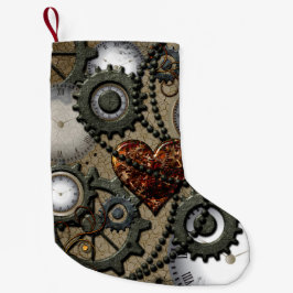 Meia De Natal Pequena Design mecânico abstrato