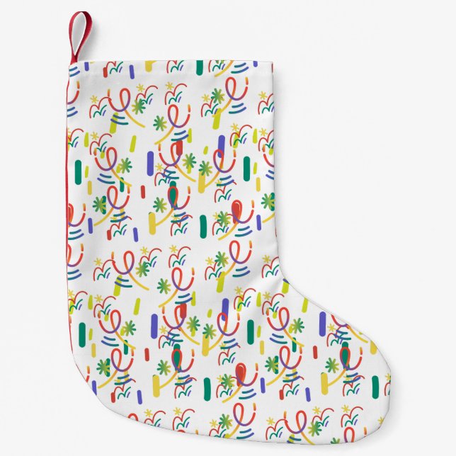 Meia De Natal Pequena design sem problemas (Frente)