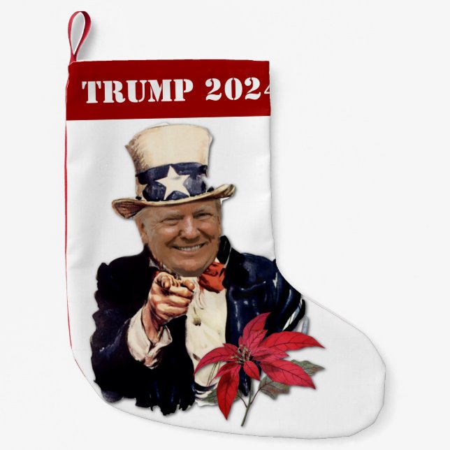Meia De Natal Pequena Donald Trump 2024 Eleições Presidente (Frente)