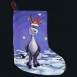 Meia De Natal Pequena Donkey Christmas<br><div class="desc">Donkey Christmas</div>