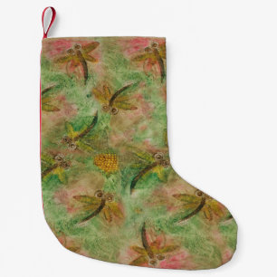 Meia De Natal Pequena Dragonfly Cotton Candy