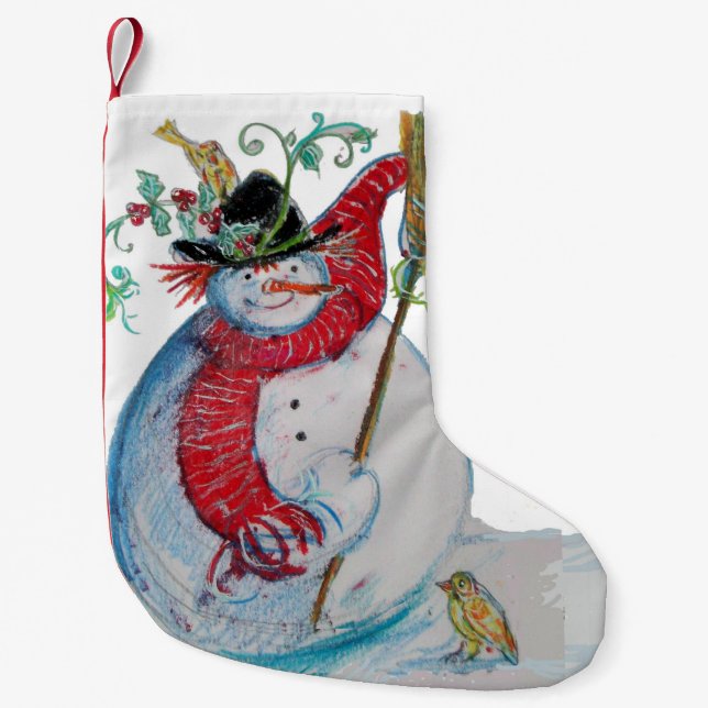 MEIA DE NATAL PEQUENA DRUNKEN SNOWMAN (Frente)