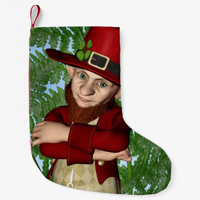 Meia De Natal Pequena Duende (Frente)