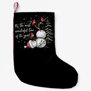 Meia De Natal Pequena É a época mais maravilhosa do ano Homem de Neve