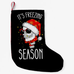 Meia De Natal Pequena É Temporada de Congelamento Inverno Neve Natal Fer