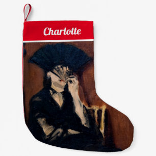 Meia De Natal Pequena Edouard Manet - Berthe Morisot com um Leque