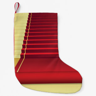 Meia De Natal Pequena Elegância de tapetes vermelhos: fundo de vindima.