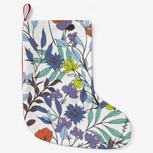 Meia De Natal Pequena Elegância Floral, Fundo de Abstrato Vintage.